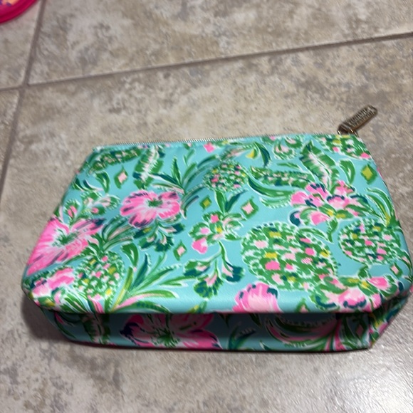 Lilly Pulitzer Coral Summer Beach Neoprene Wine Tote & Pouch Bag - Picture 10 of 13